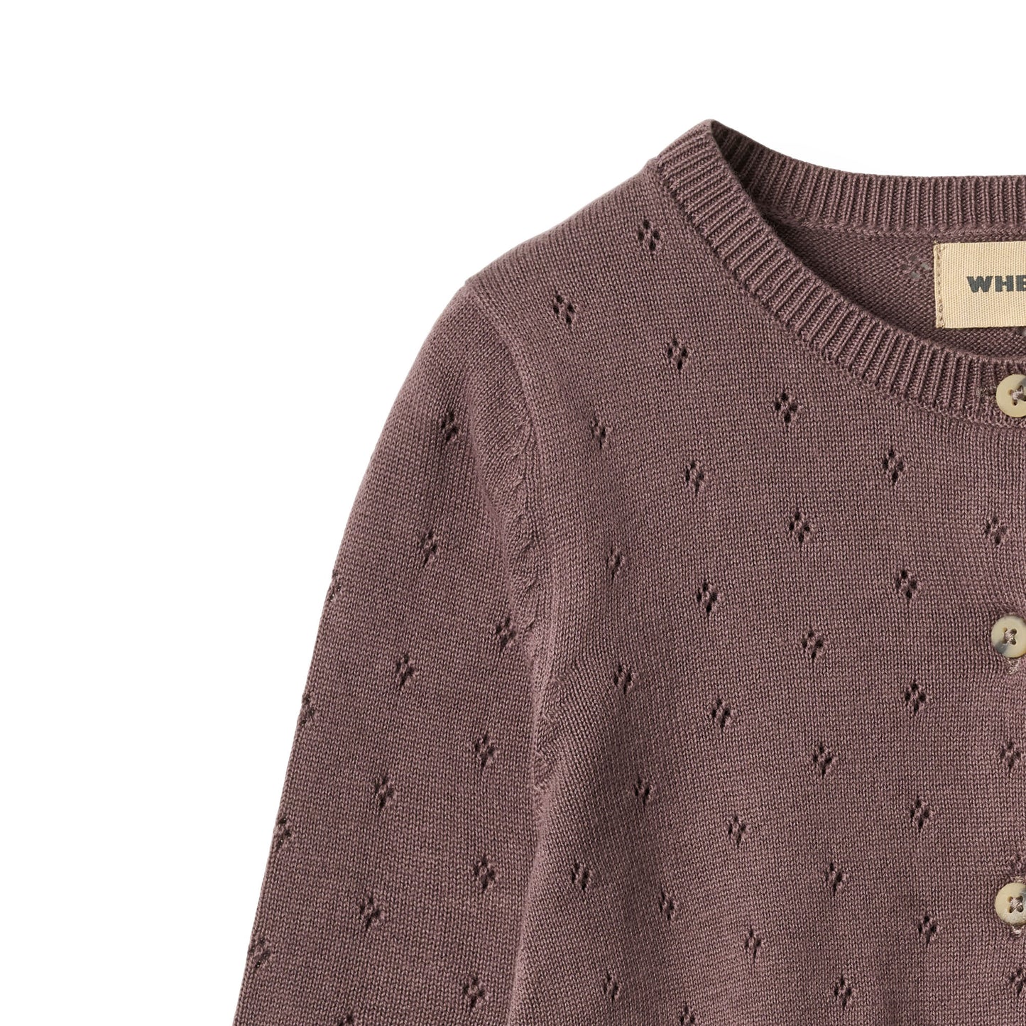 Wheat - knit cardigan Maia - plum