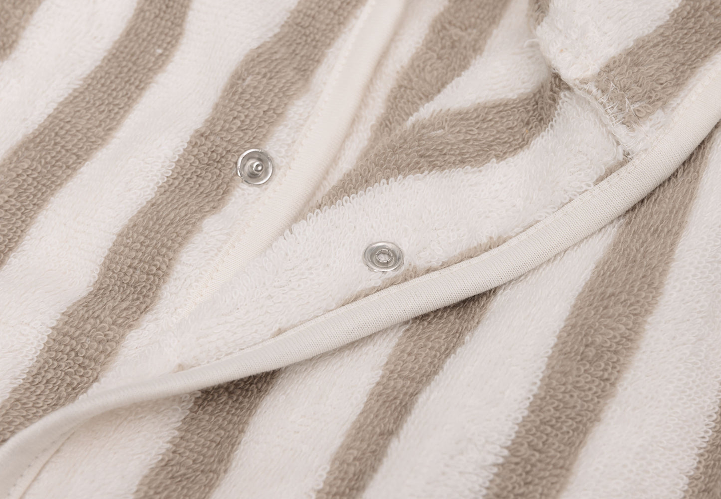 Badjas stripe terry - olive green