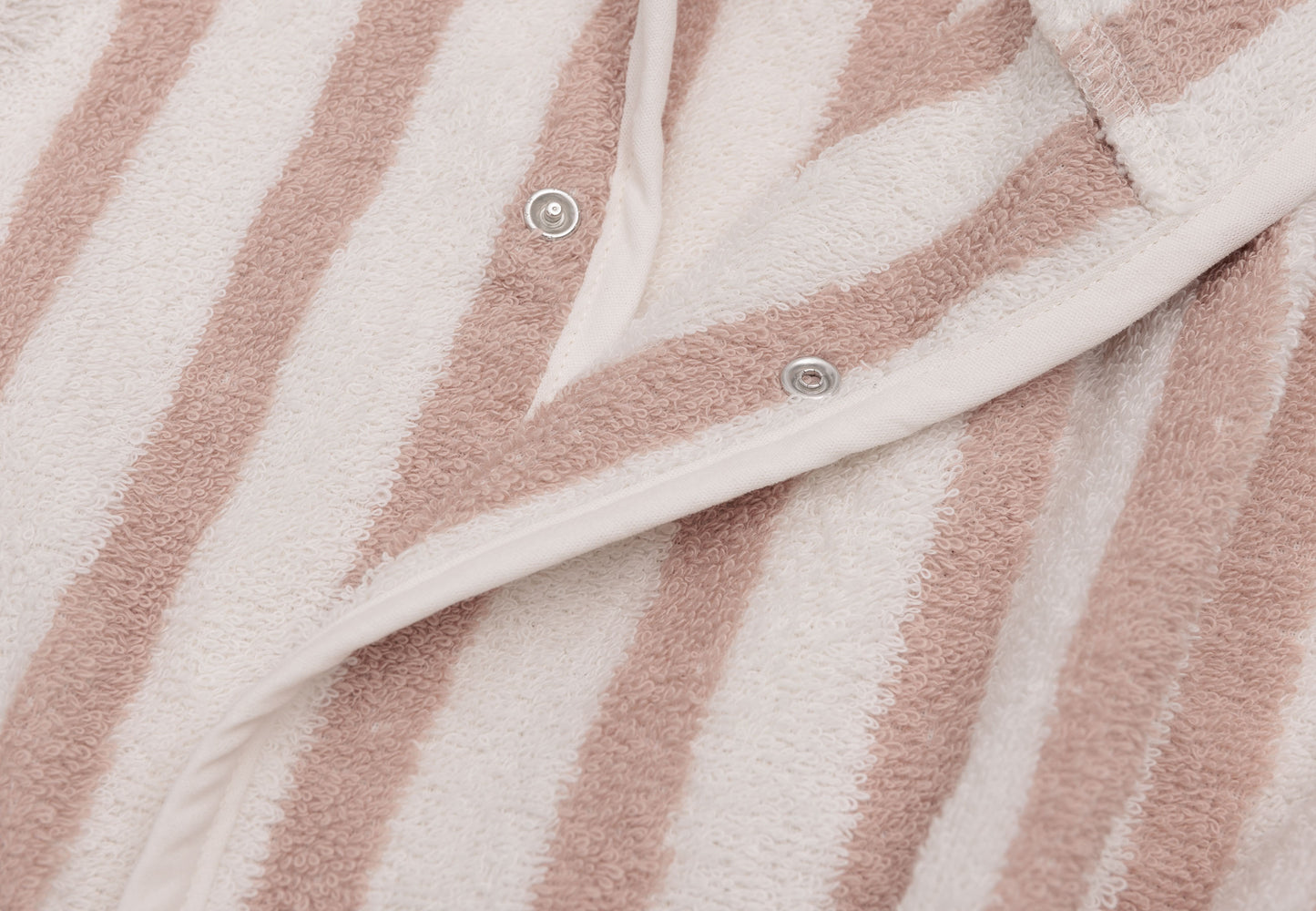 Badjas stripe terry - wild rose