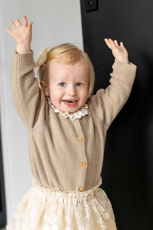 Knitted cardigan ~ beige