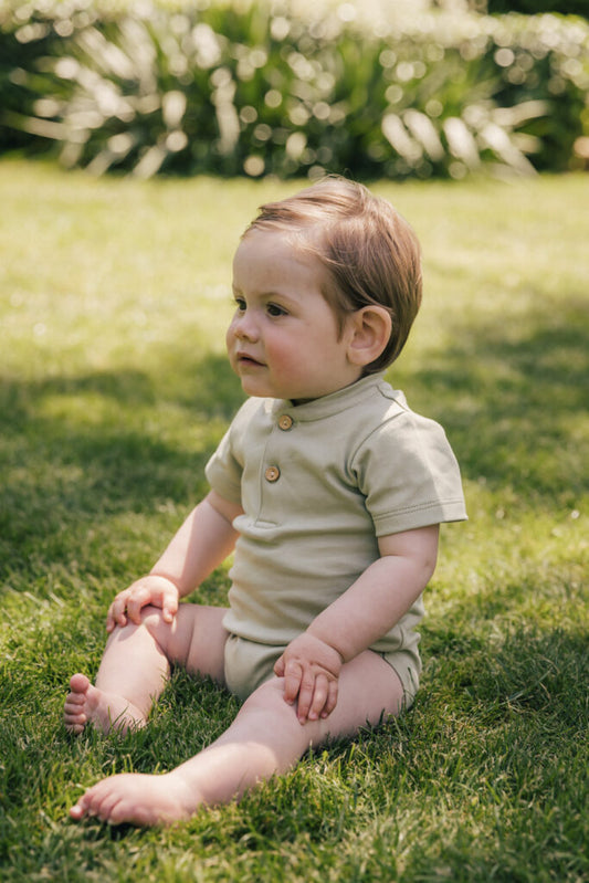 UAUA - romper with buttons - verde