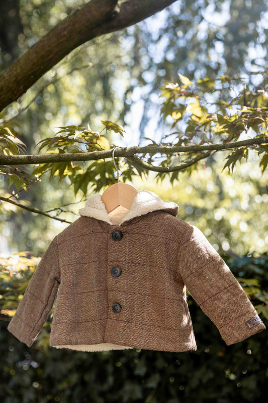 Tocoto Vintage - geruite jas Harry - bruin