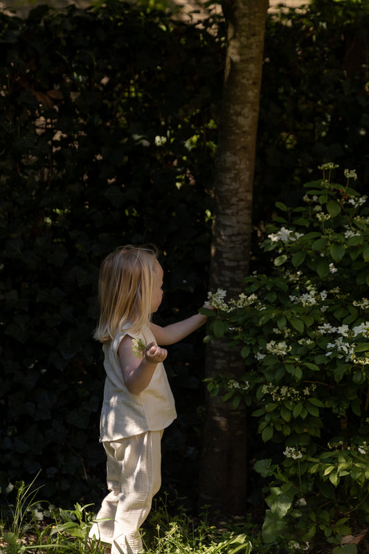 Pequeno Tocon - mousseline pants - natural