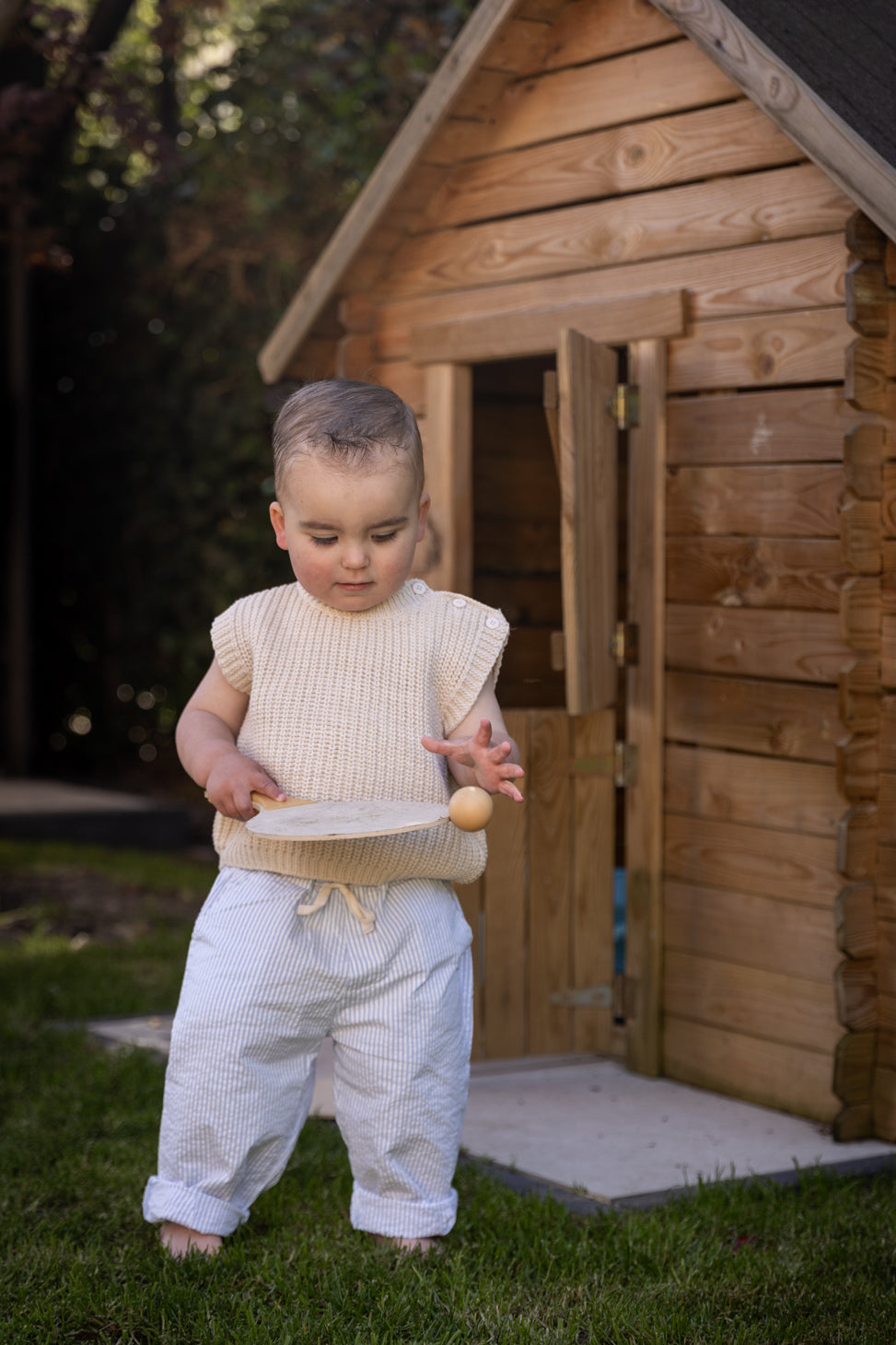 Pequeno Tocon - knitted spencer - tan