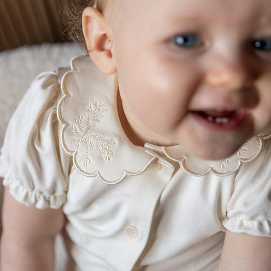 Müsli - cozy me collar puff shirt - tofu