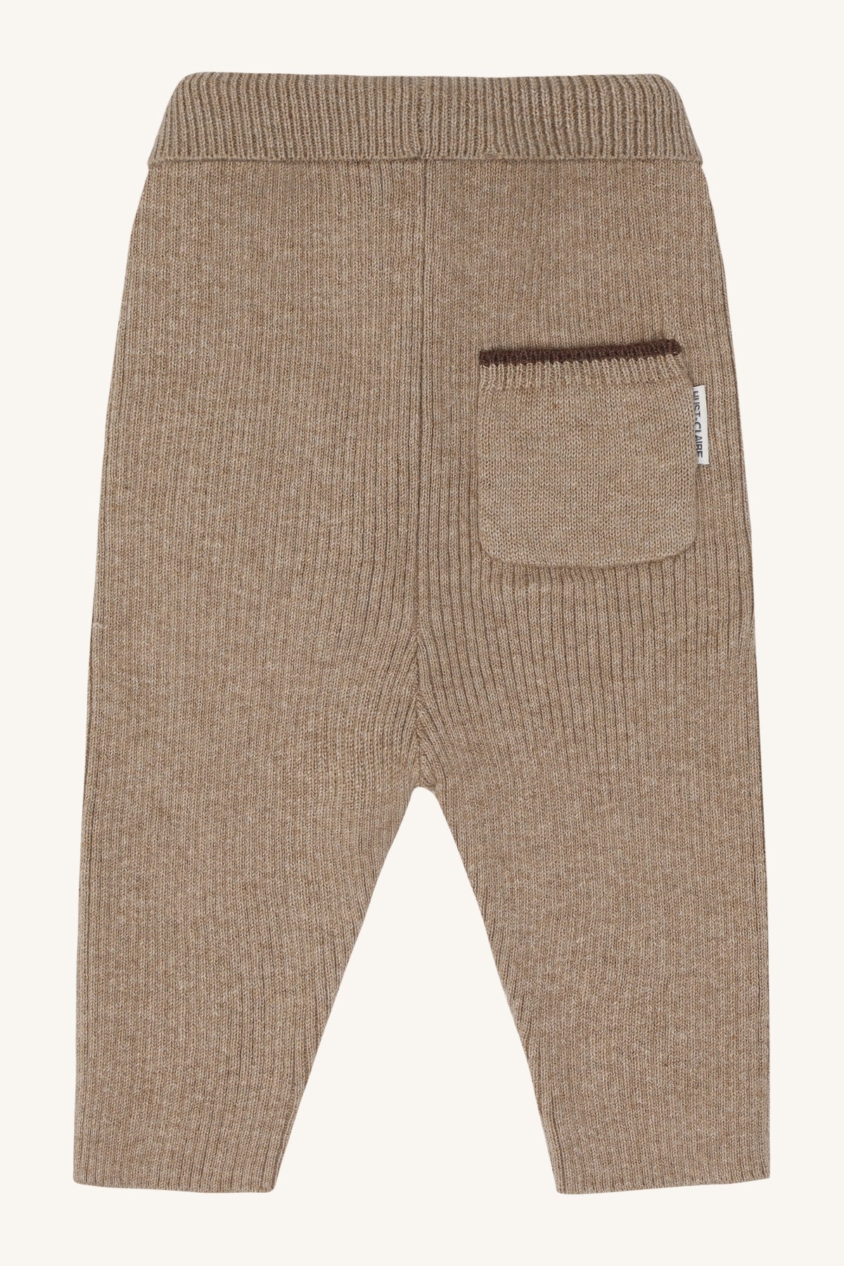 Hust & Claire - knitted rib pants Ger - biscuit