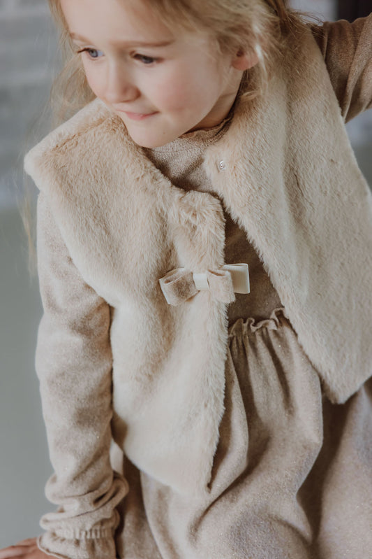 GYMP - gilet Polla bow - beige
