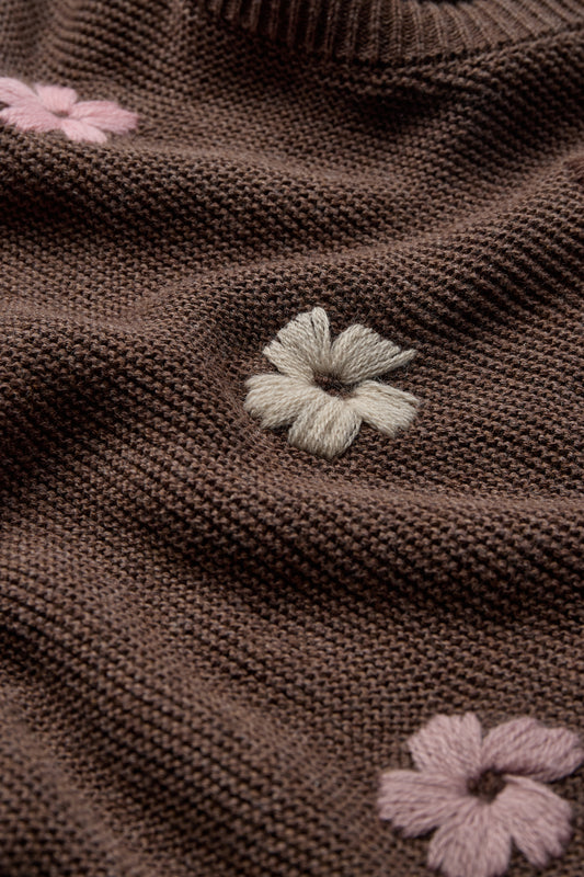 Hust & Claire - knit sweater Charlotte flowerboom - toffee melange