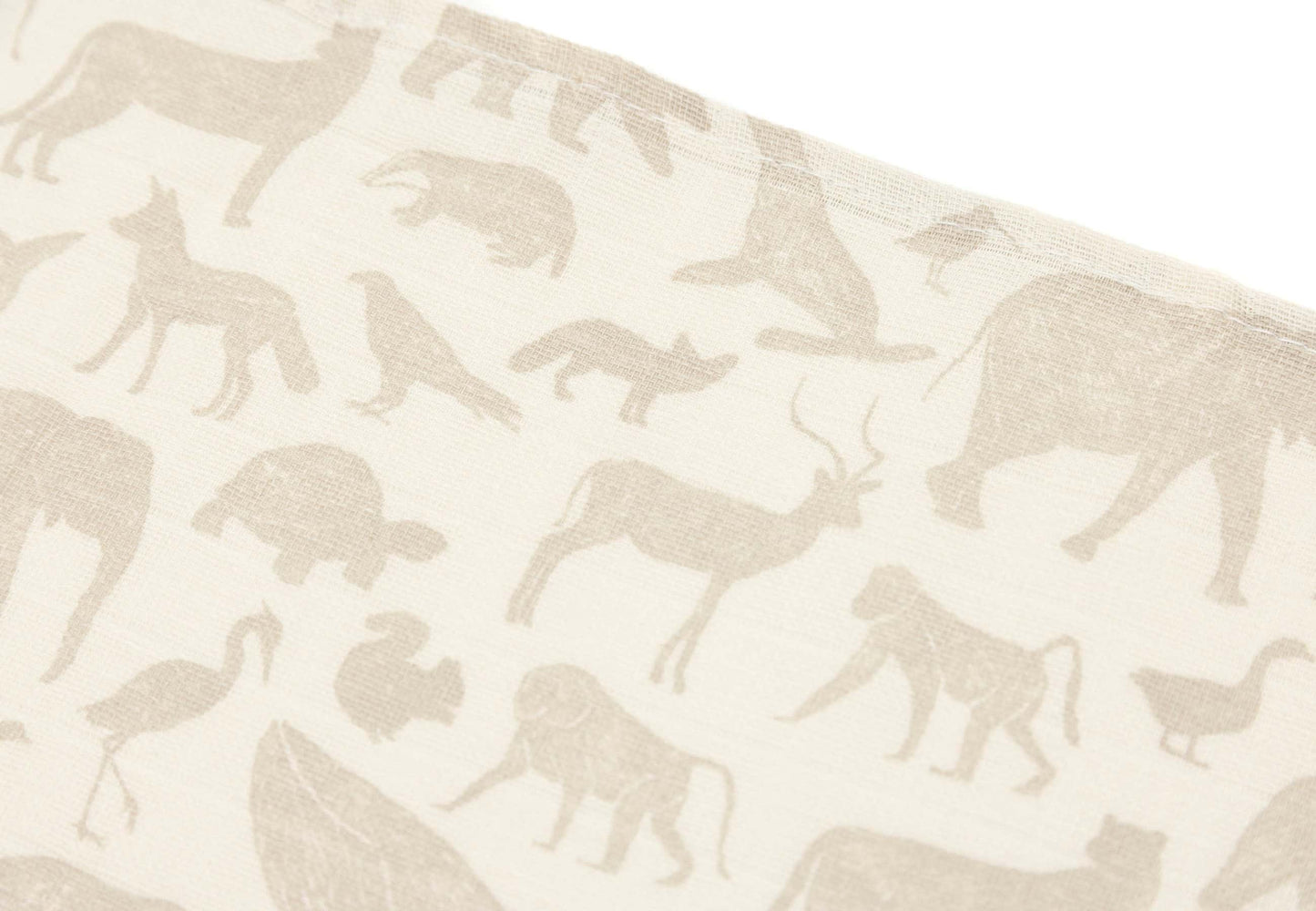 Jollein - hydrofiel multidoek Animals - Nougat - 2 stuks
