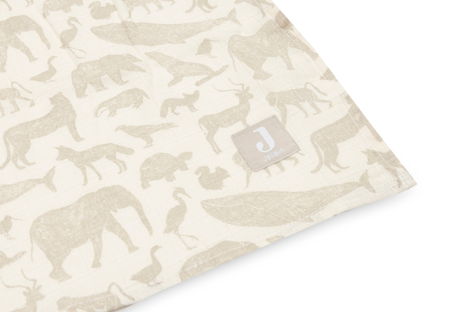 Jollein - hydrofiel multidoek Animals - Nougat - 2 stuks