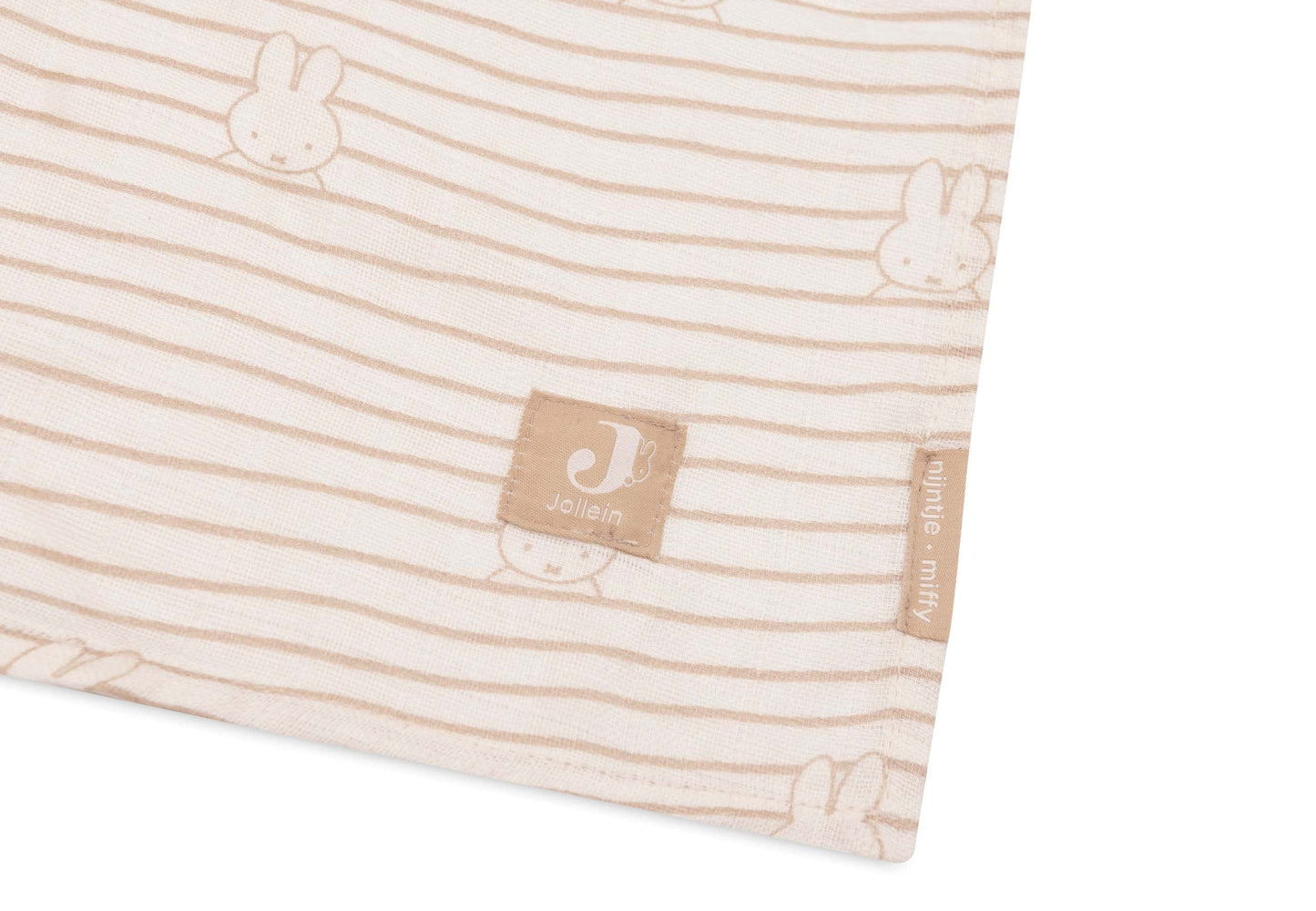 Jollein - hydrofiel doeken XL Miffy - biscuit stripe - 2 stuks