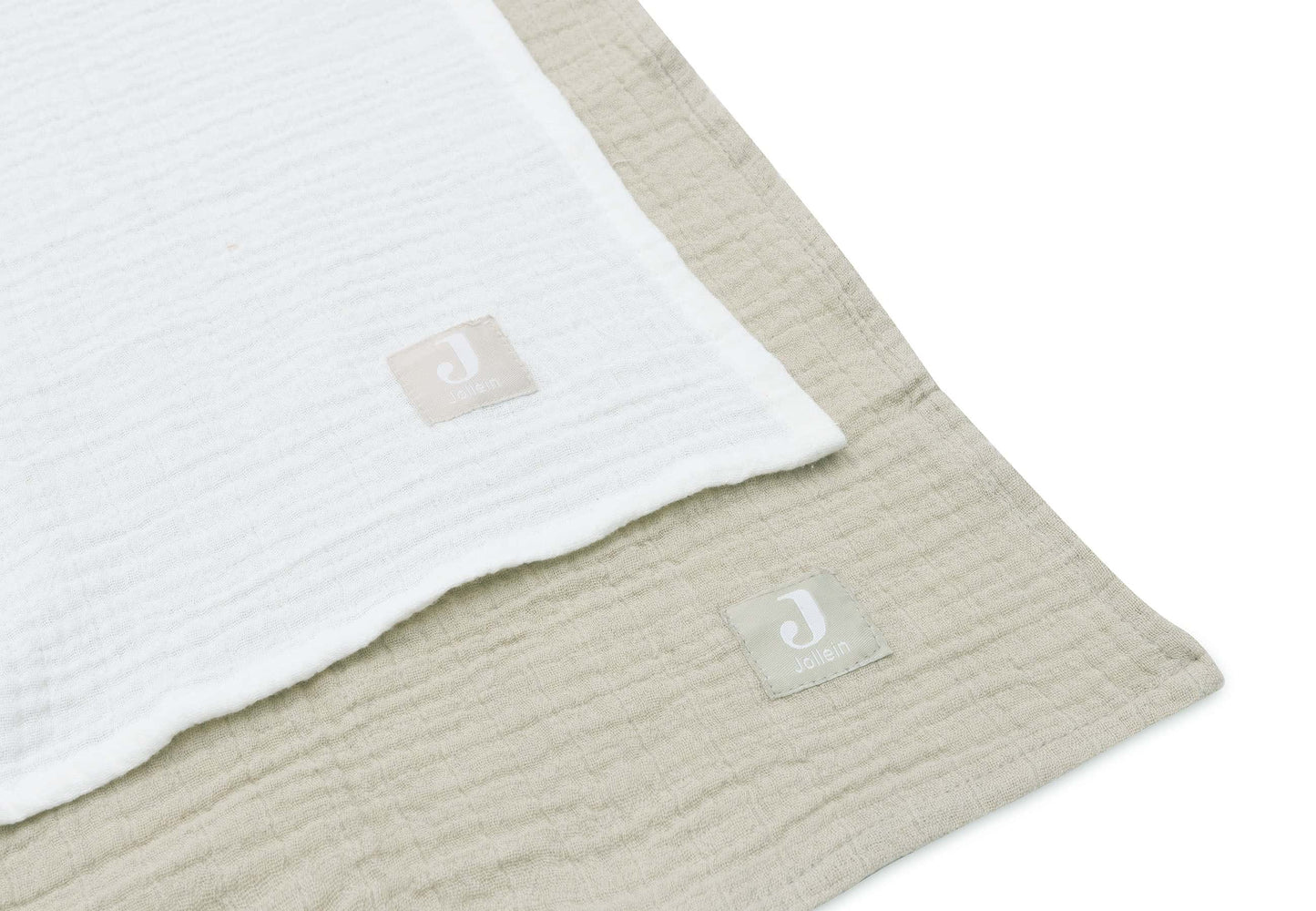 Hydrofiele doek olive green & ivory - 4 stuks