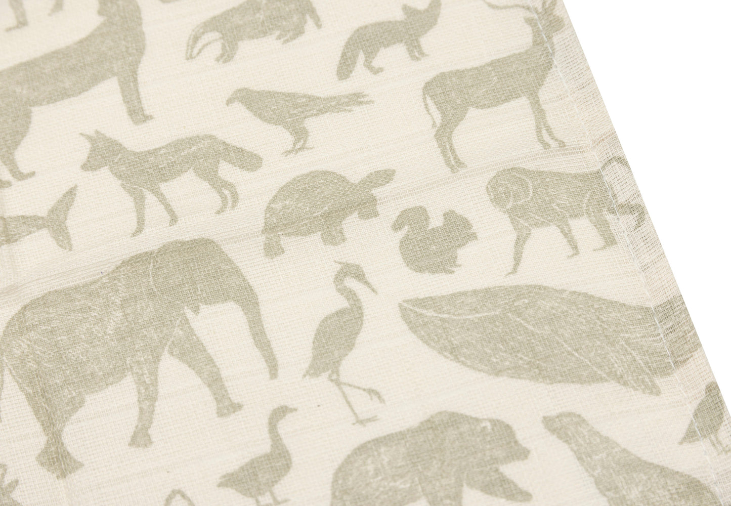 Hydrofiele washandjes Animals ~ olive green (3 stuks)