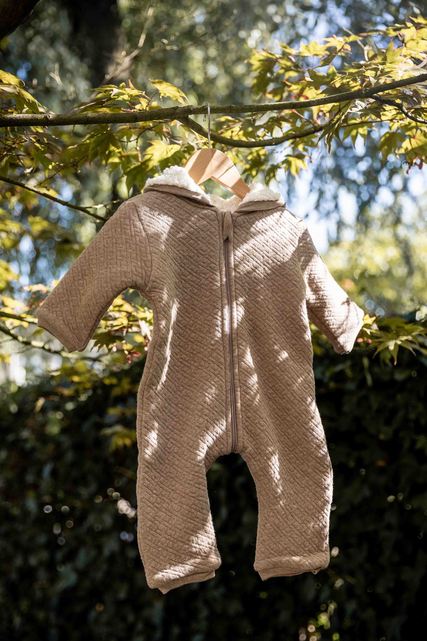 Outdoor suit quilt teddy - taupe