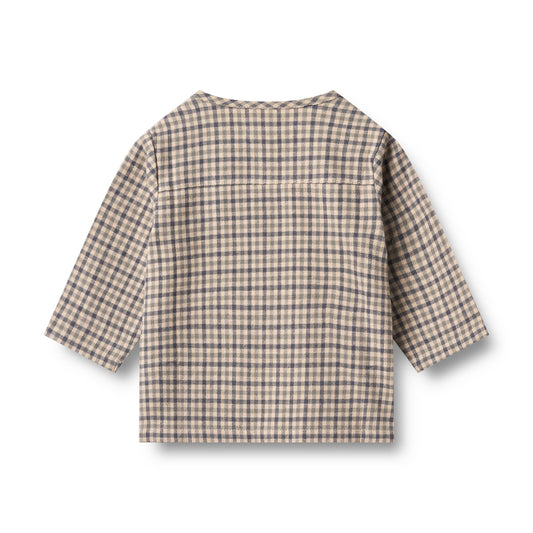 Wheat - blouse Shelby baby - blue beige check