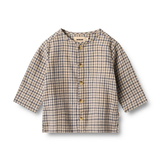 Wheat - blouse Shelby baby - blue beige check