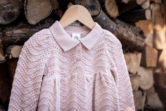 Müsli - knitted dress - soft pink