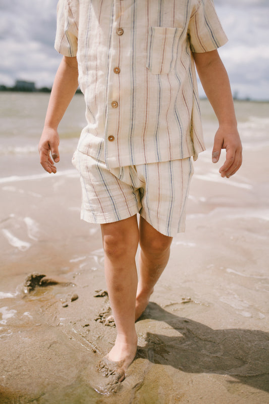 Riffle Amsterdam - shorts Zuri - woven linen stripe