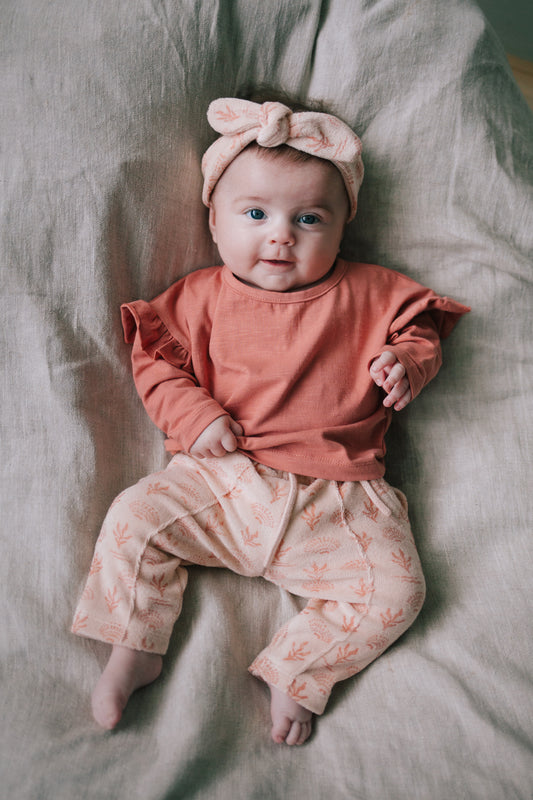 Riffle Amsterdam - terry jogging Penn seashells - peach pink