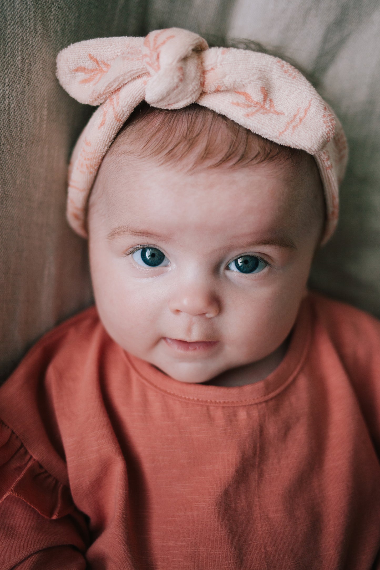 Terry hairband Britt seashells - peach pink