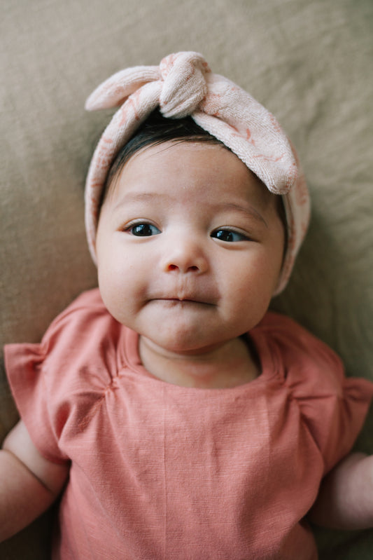 Riffle Amsterdam - terry hairband Britt seashells - peach pink