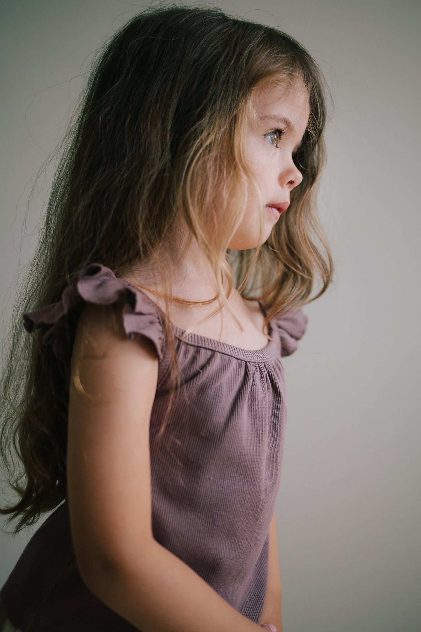 Rib top Janneke - mauve