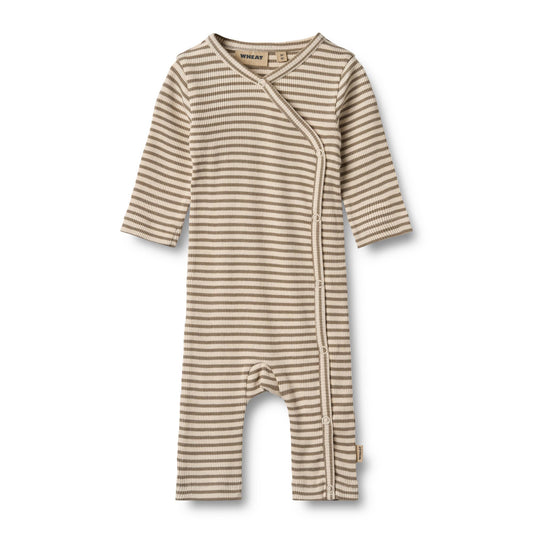Wheat - wrapsuit Everest - stone stripe