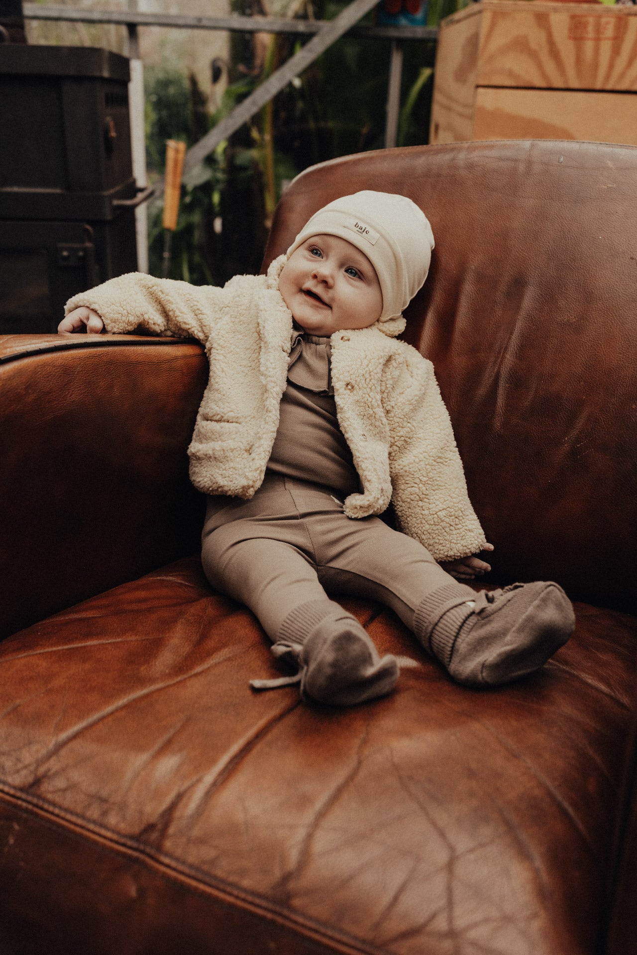 Teddy jacket Heather - crème
