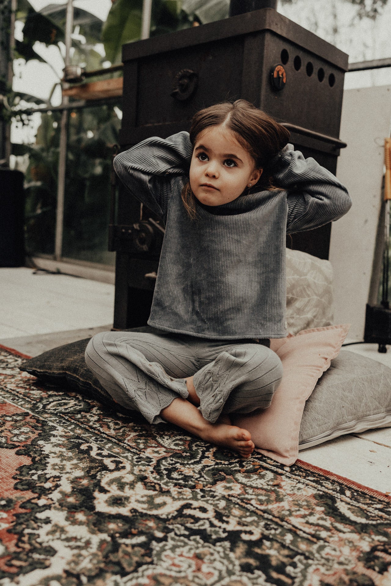 Rib longsleeve Avanti - greyish blue