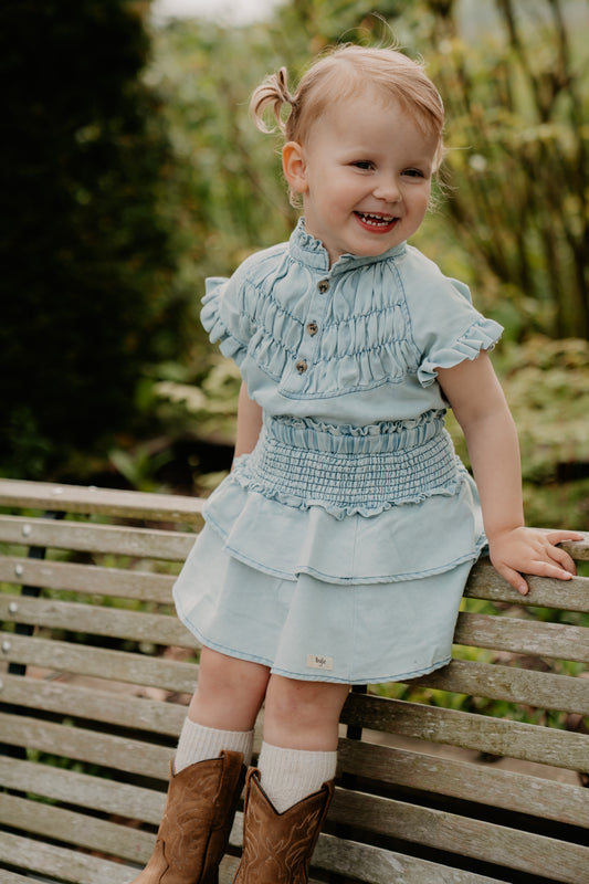 Baje Studio - denim blouse Robin - blue light