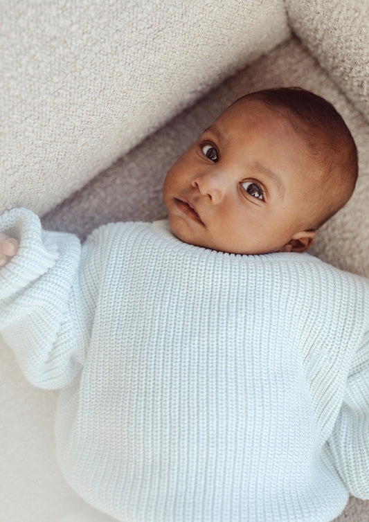 Two You Label - knitted jumper Billy - sky blue