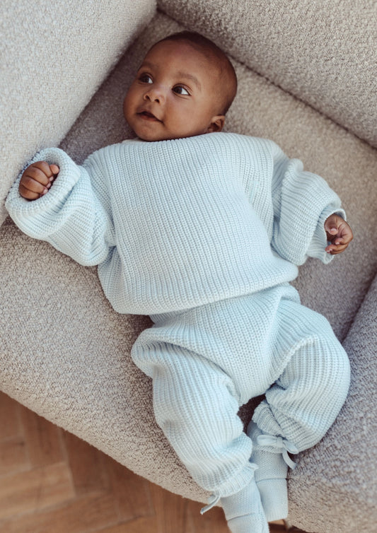 Two You Label - knitted pants Billy - sky blue