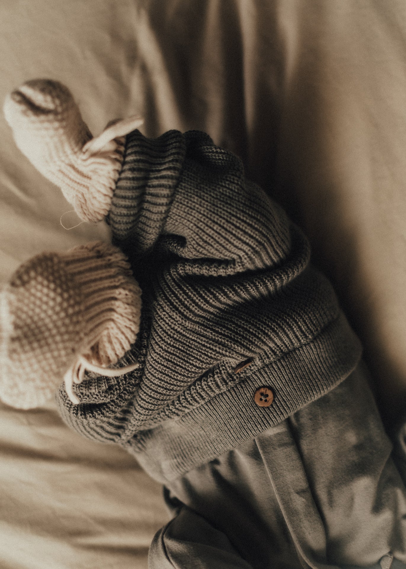 Knitted pants Brawdy - greyish blue