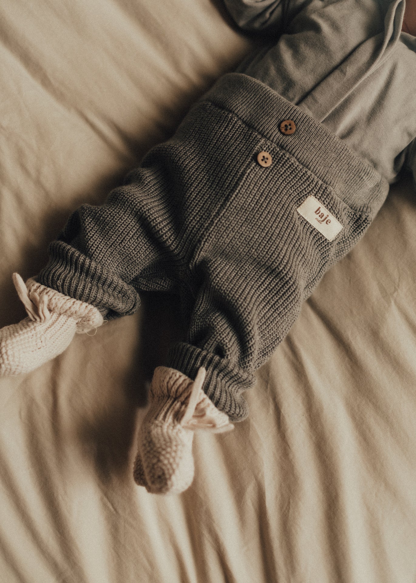 Knitted pants Brawdy - greyish blue