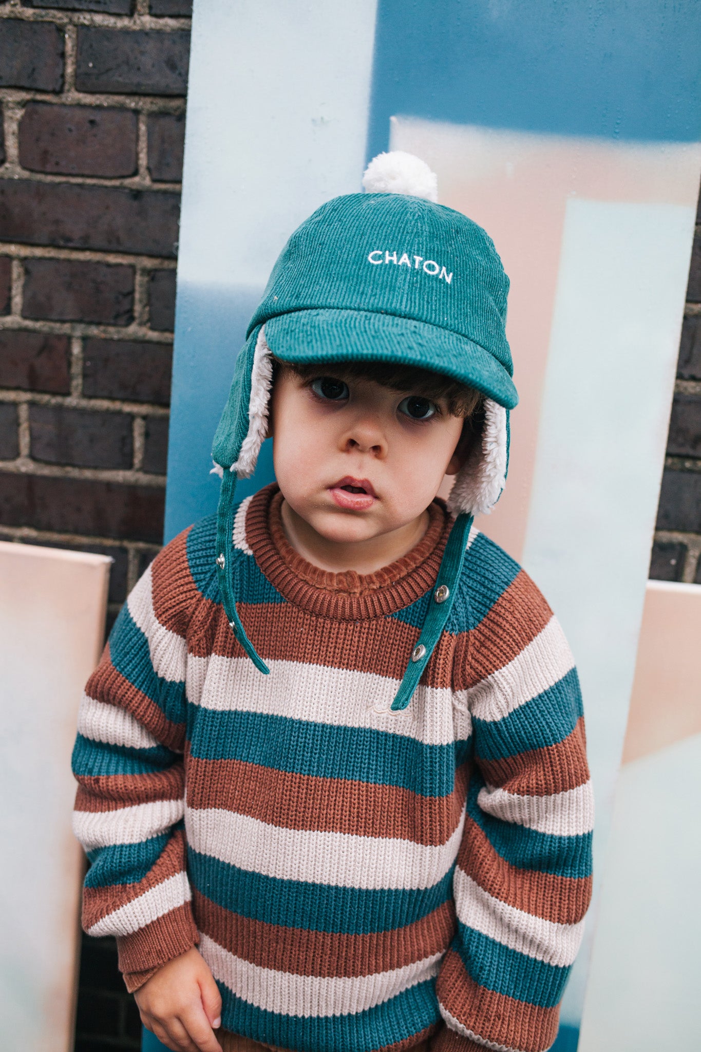 Riffle Amsterdam - knitted sweater Milo - stripe blue