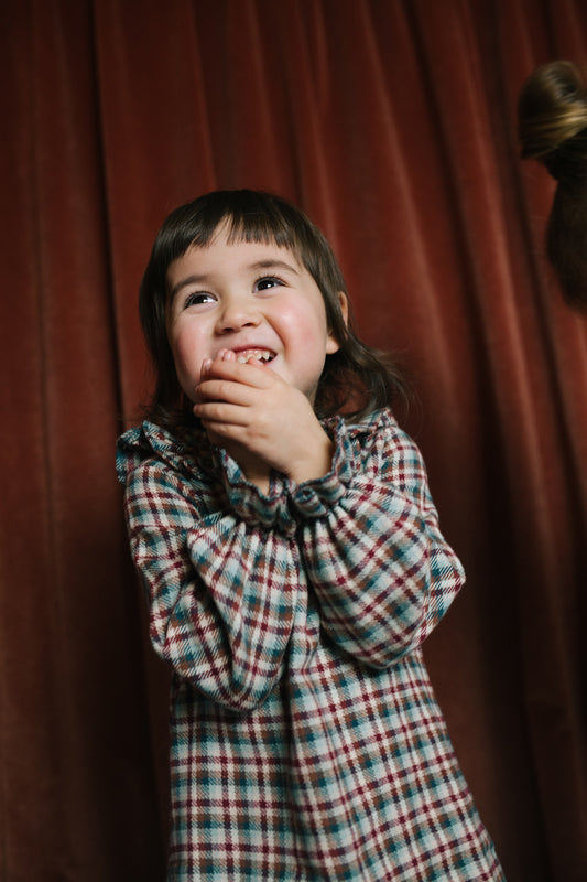 Riffle Amsterdam - woven dress Anna - square blue