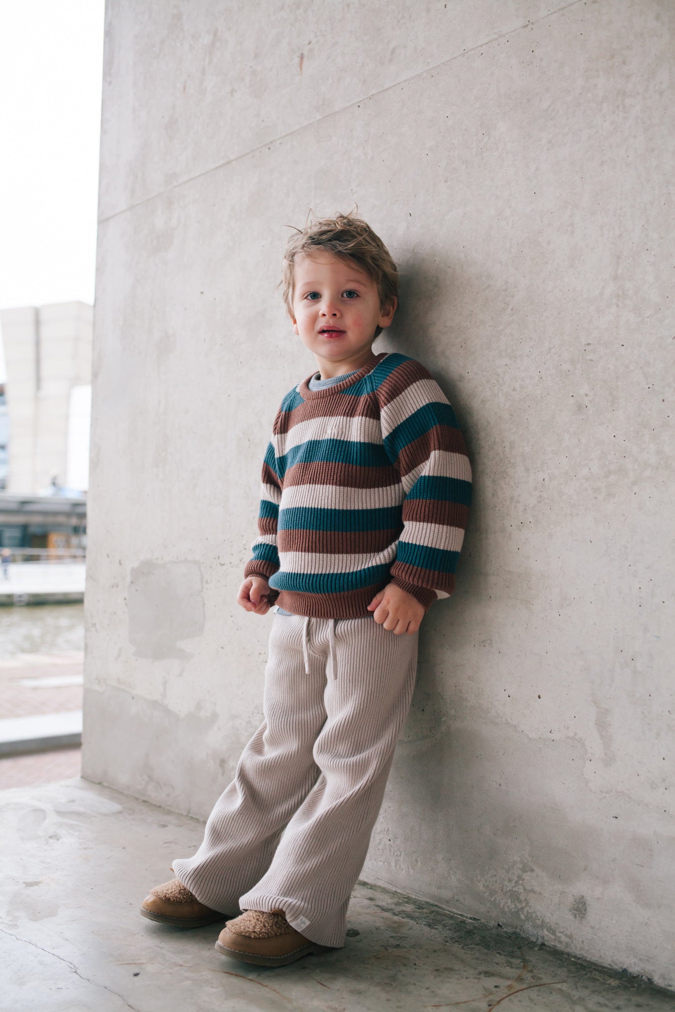 Riffle Amsterdam - knitted sweater Milo - stripe blue