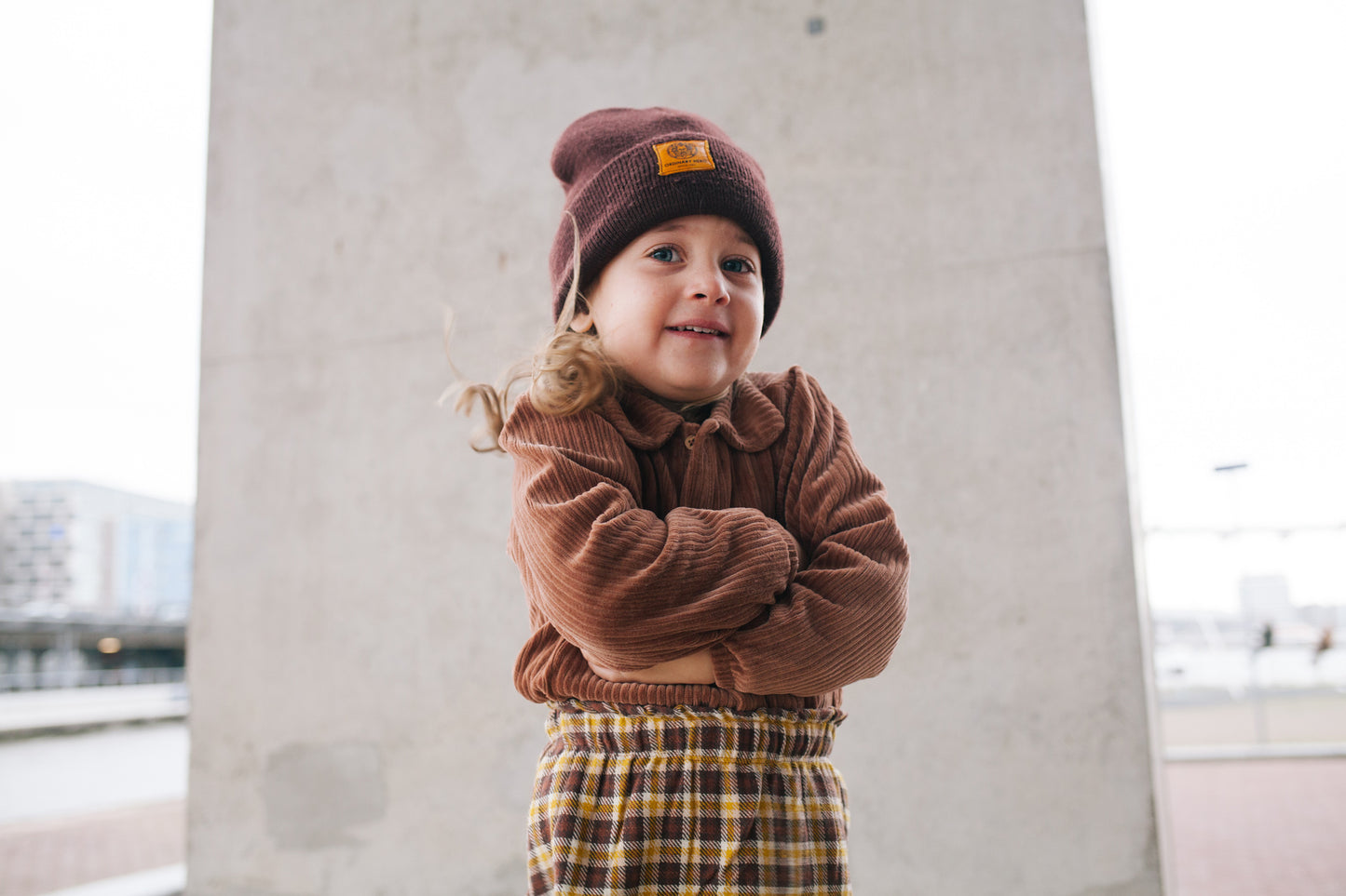 Corduroy blouse Cleo - brown