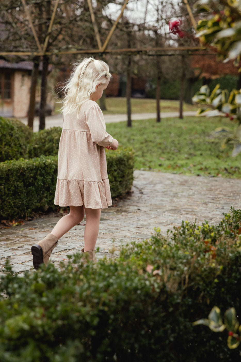 UAUA - tiered dress - rosa floral