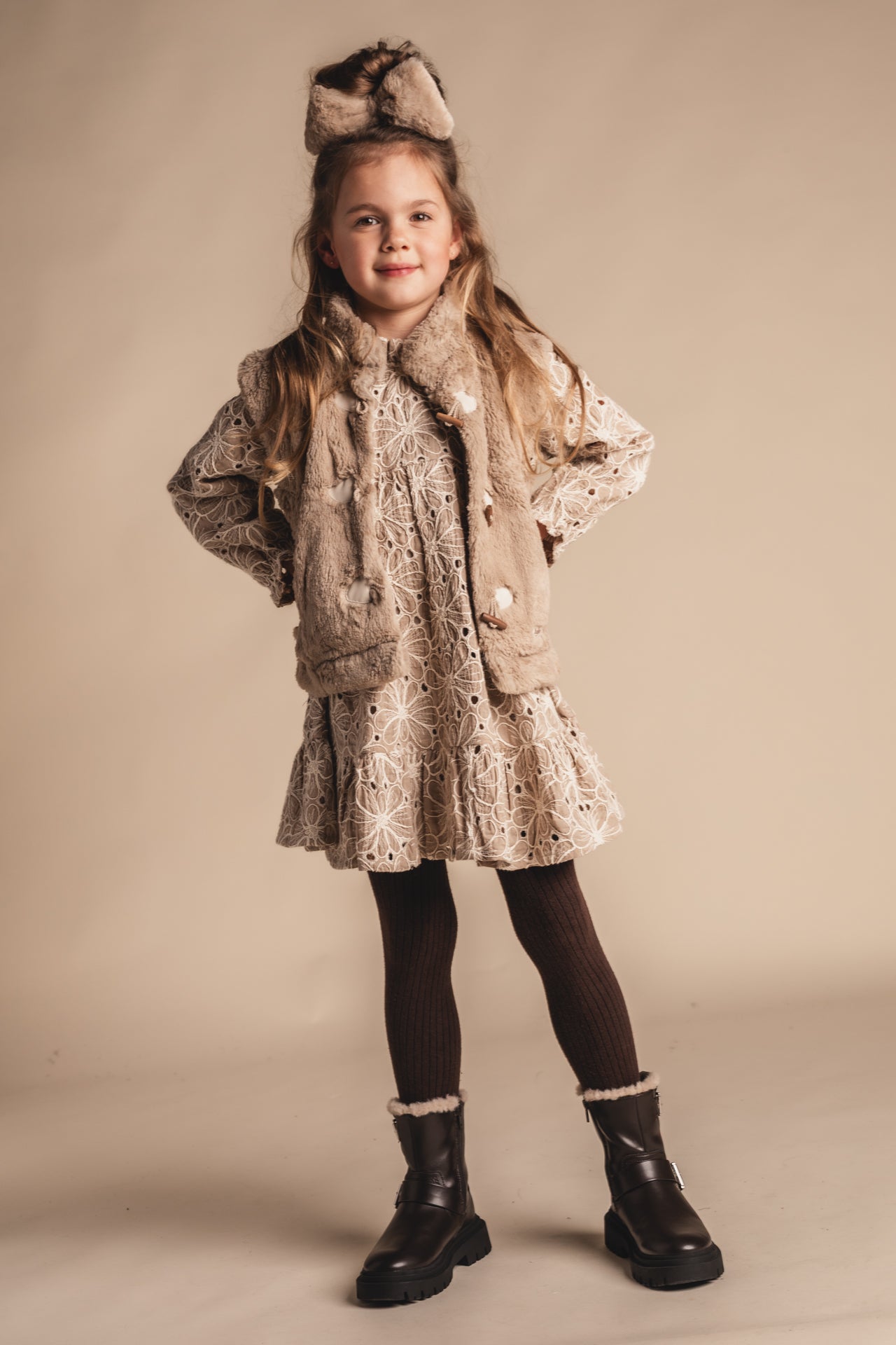Baje Studio - dress Chiara - taupe light