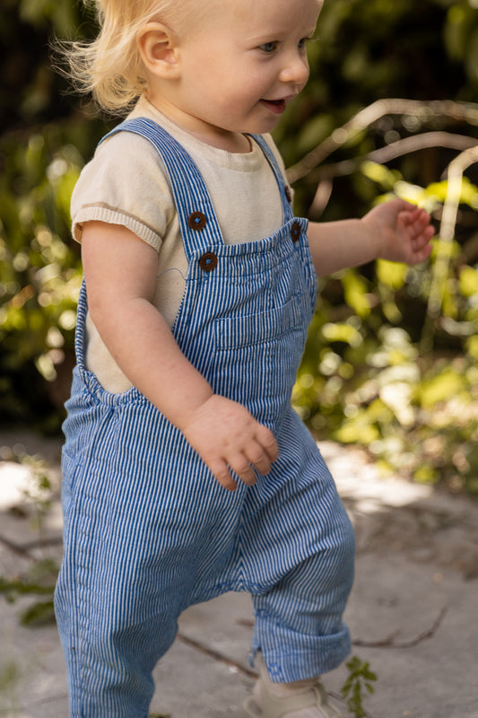 Copenhagen Colors - tuinbroek gestreept - blauw/wit