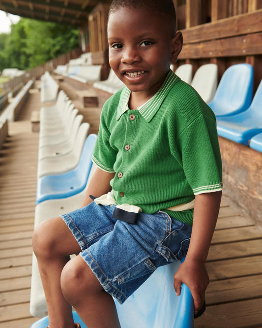 Copenhagen Colors - knitted polo - sharp green