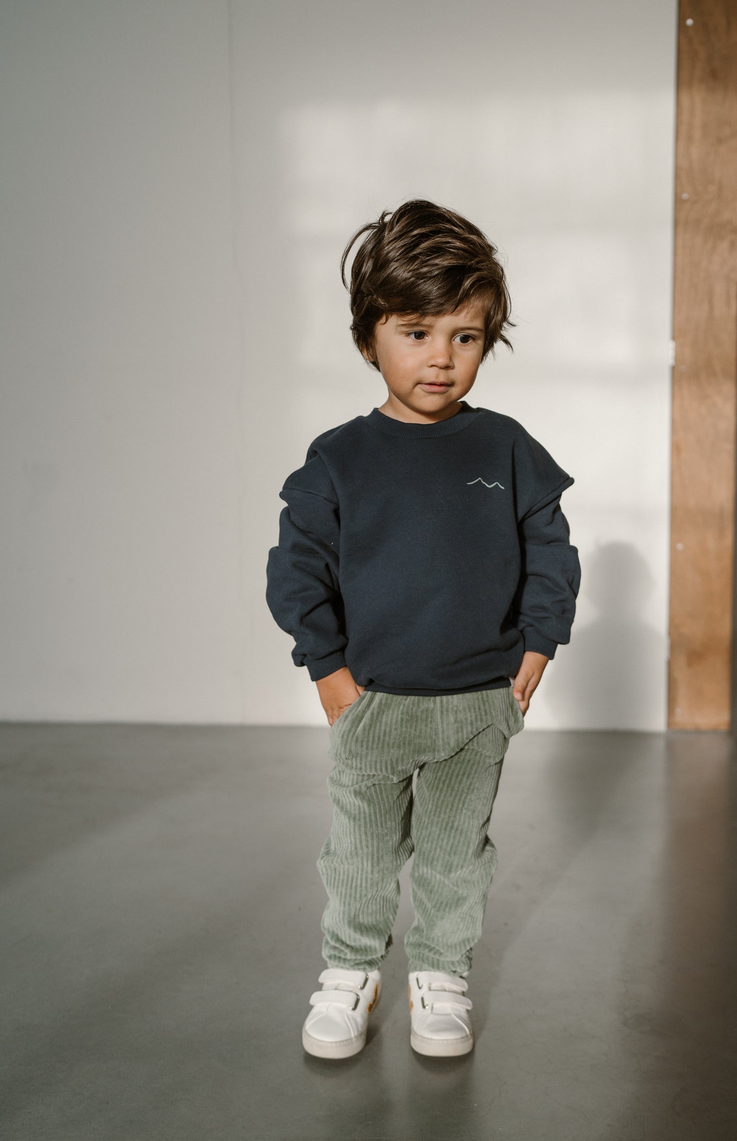 Chino rib pants - green
