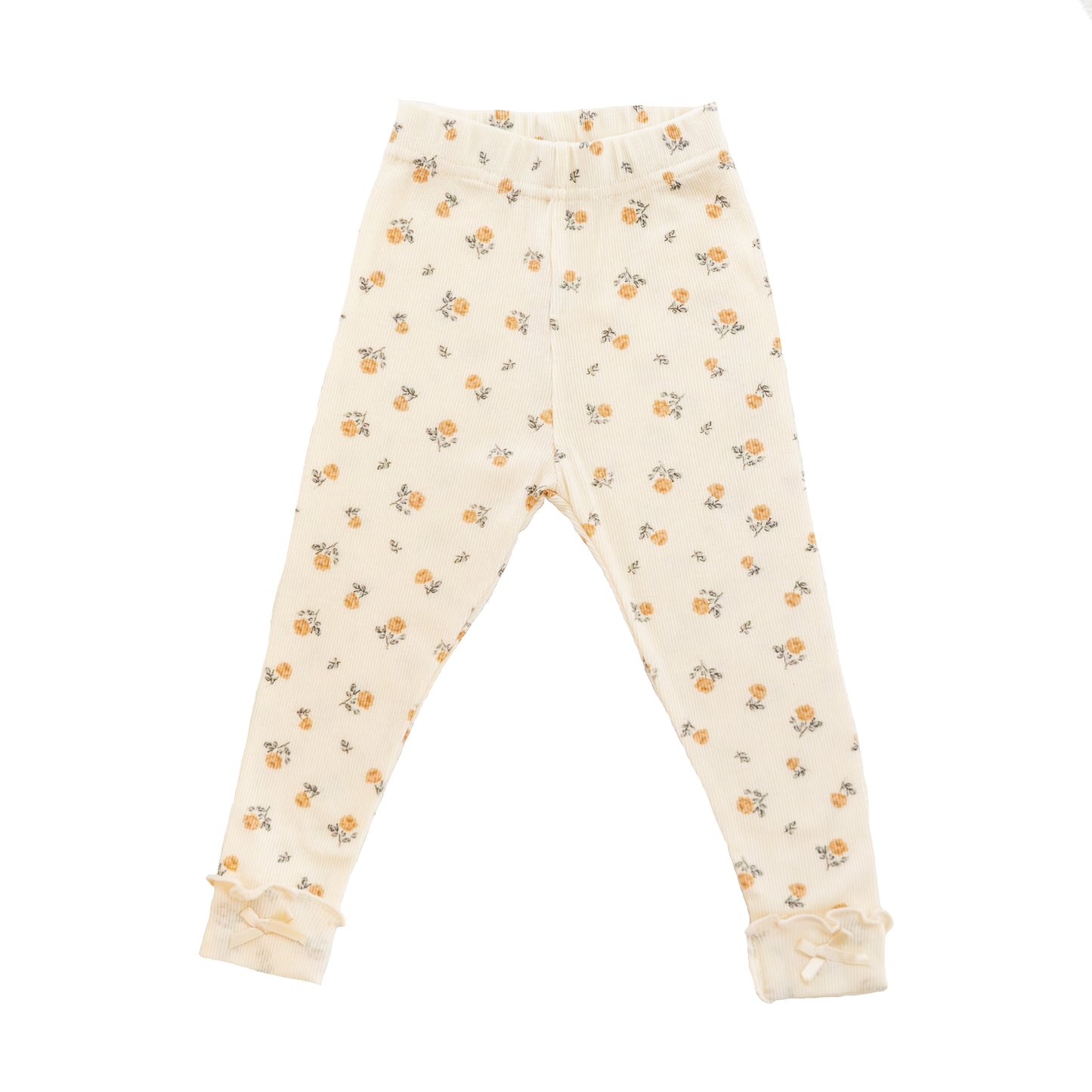 Camellia legging ~ flower ivory