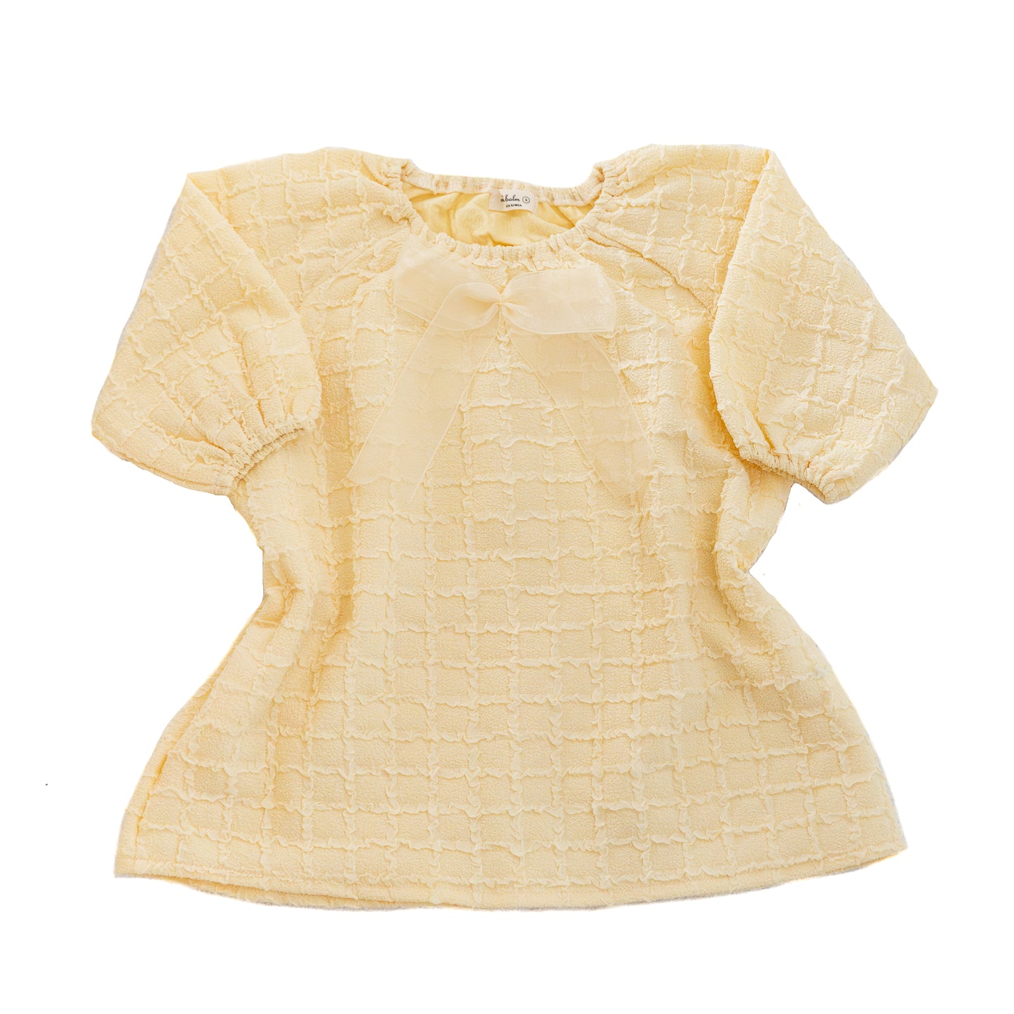 Margaret Ribbon dress ~ light yellow