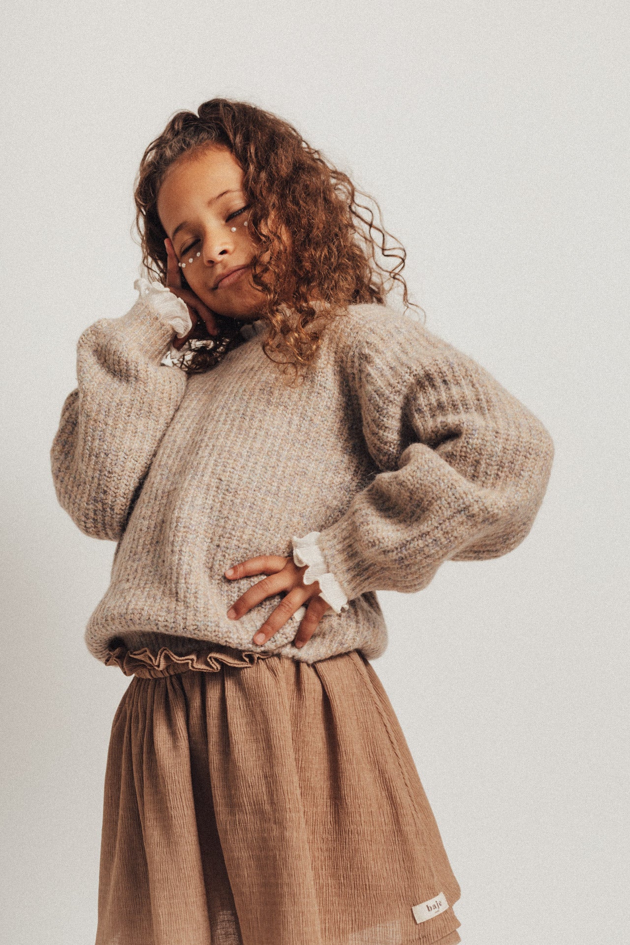 Crincle skirt Strawberry - taupe