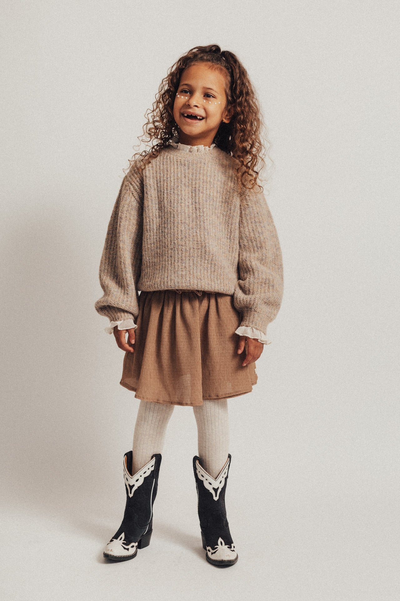 Crincle skirt Strawberry - taupe