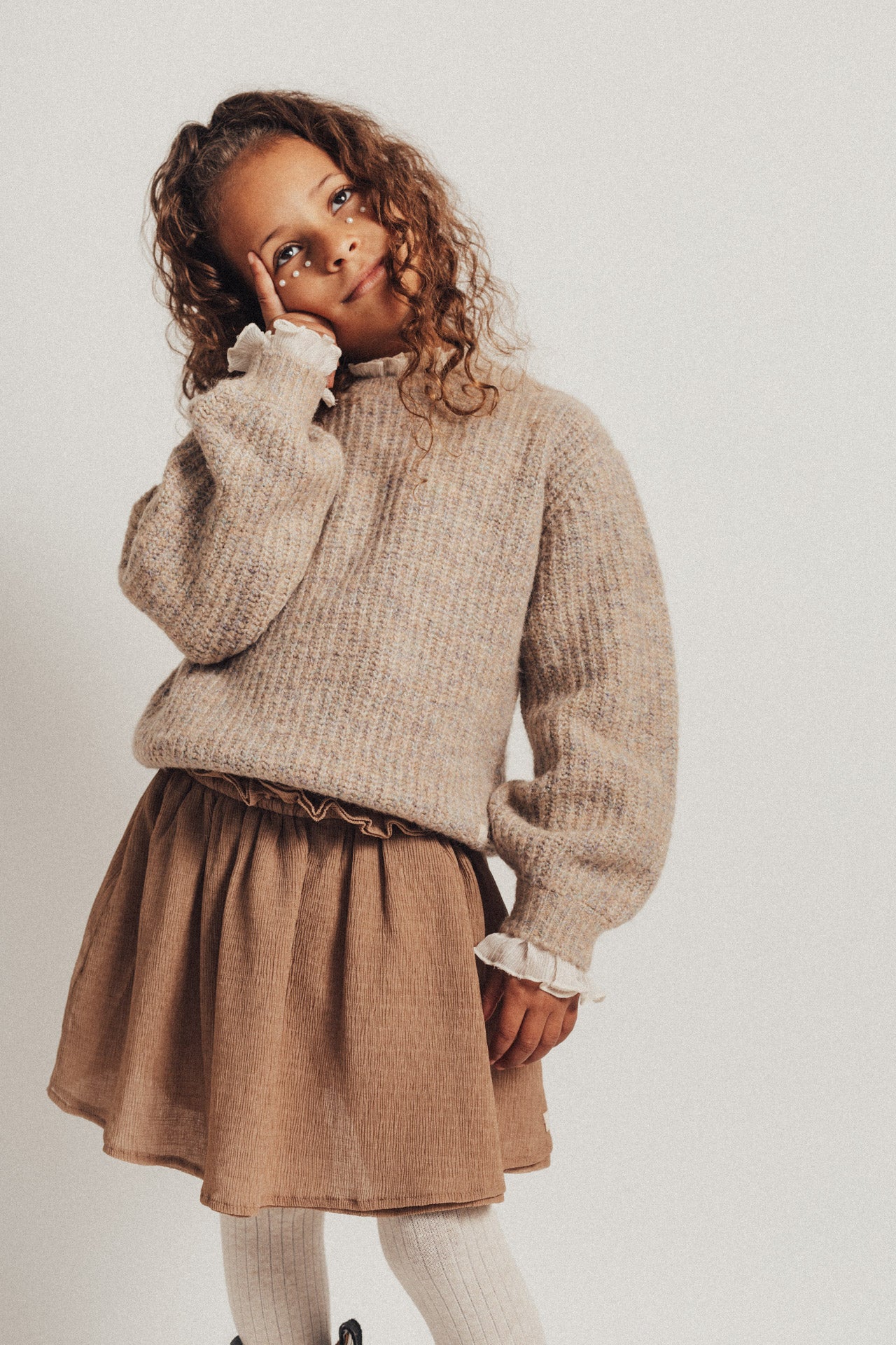 Crincle skirt Strawberry - taupe