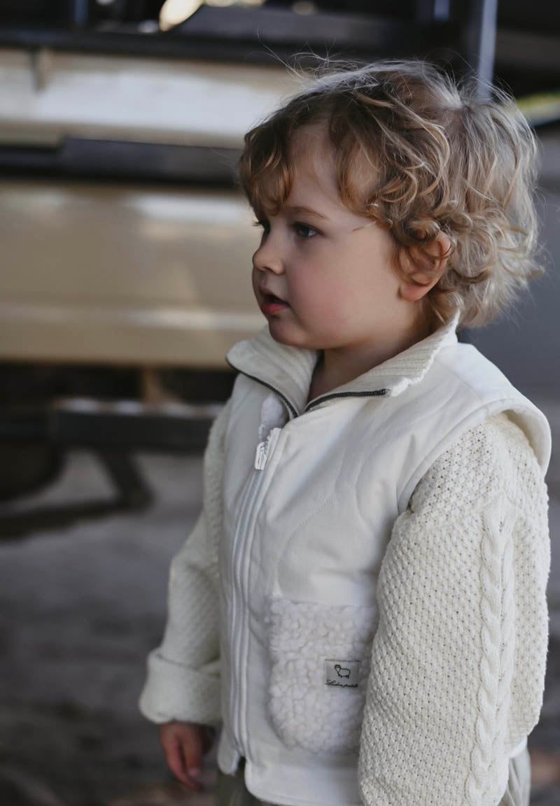 LRDM petits - reversible gilet Olivier - antique white