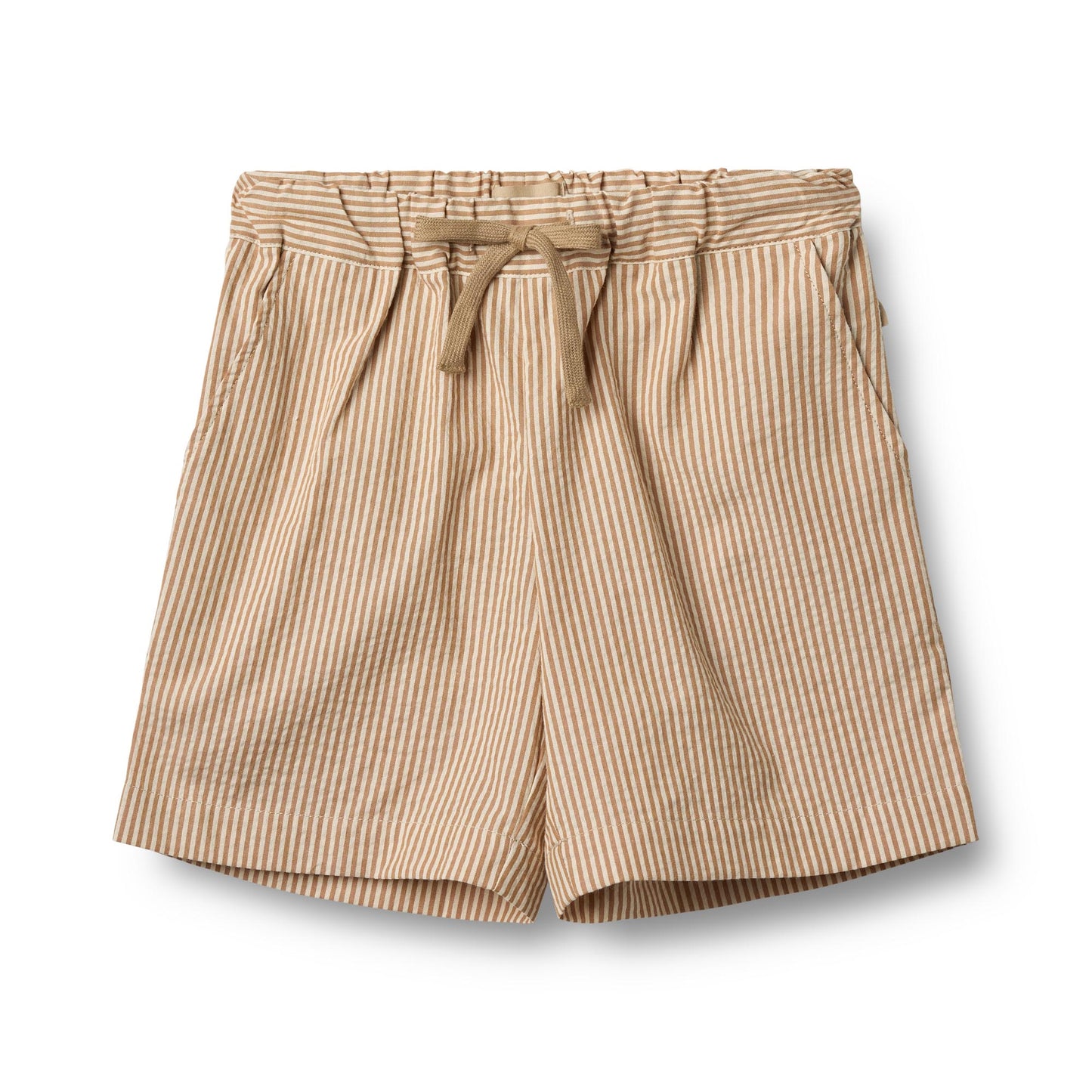 Seersucker shorts Cuba - caramel stripe